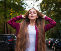 girl with beautiful, healthy hair